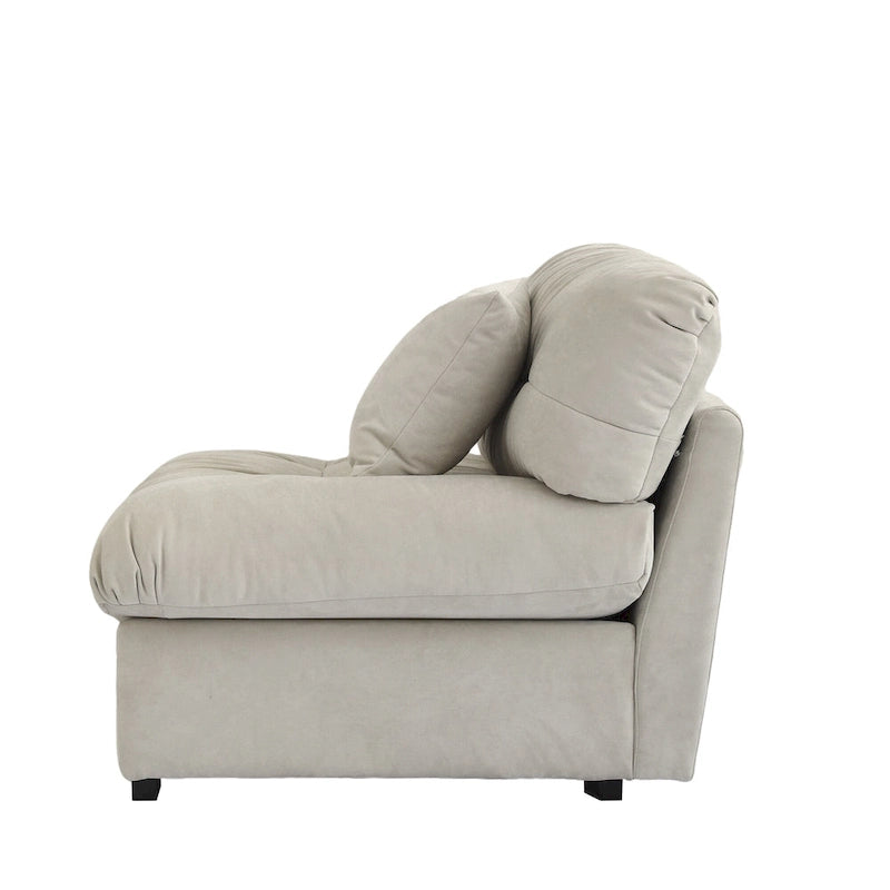 Causeuse 2 places beige / rose / grise avec housse amovible