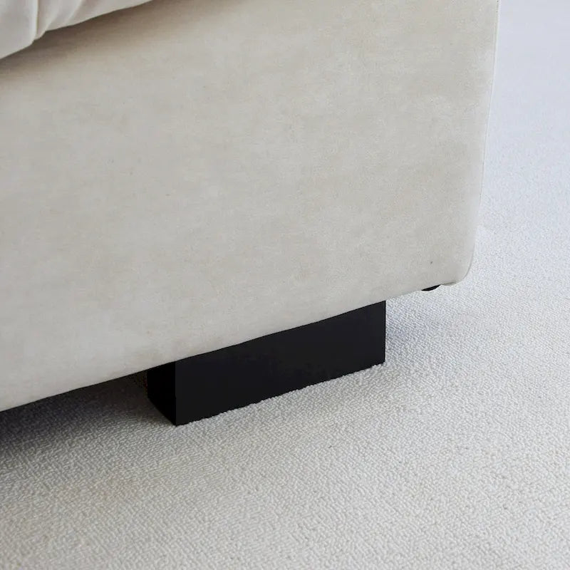 Causeuse 2 places beige / rose / grise avec housse amovible
