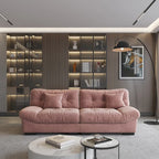 Causeuse 2 places beige / rose / grise avec housse amovible