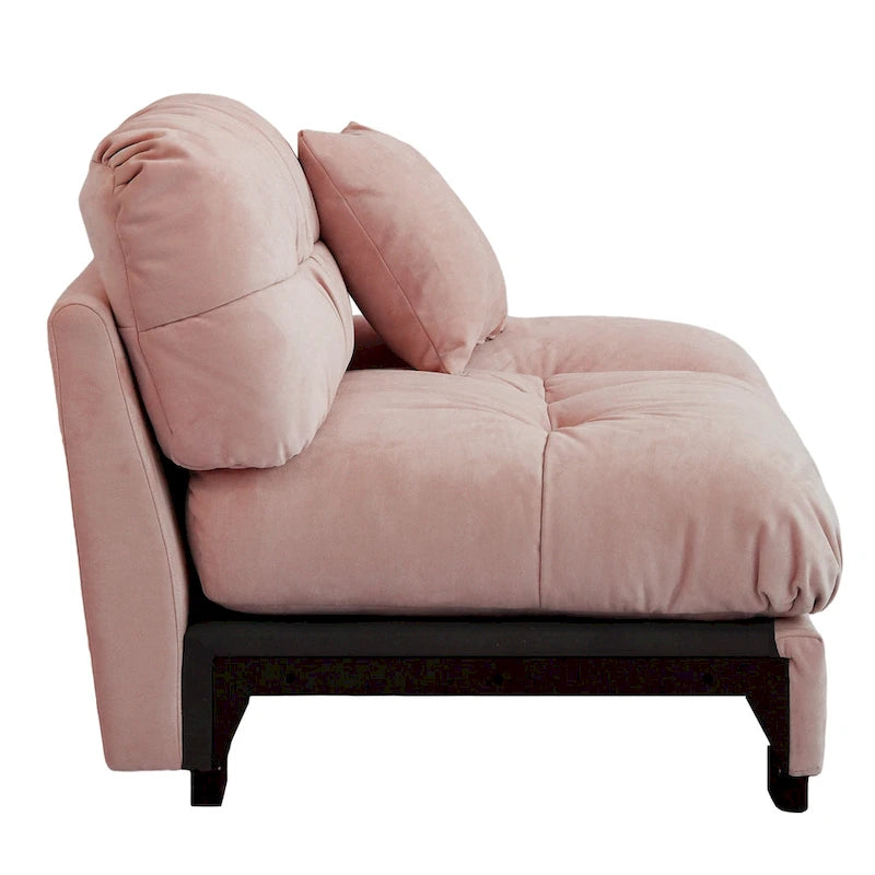 Causeuse 2 places beige / rose / grise avec housse amovible