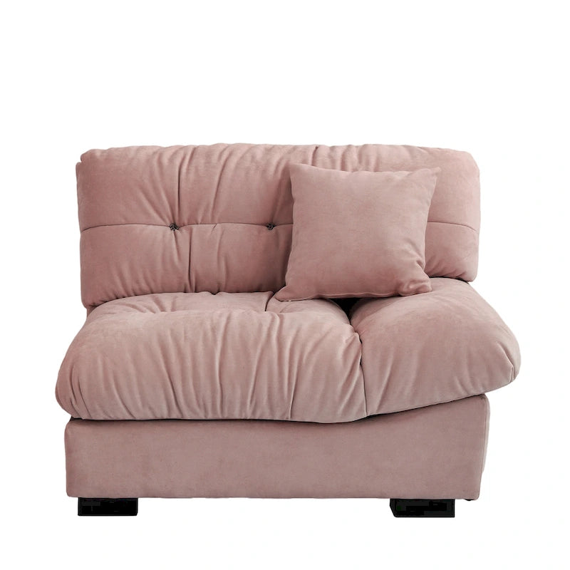 Causeuse 2 places beige / rose / grise avec housse amovible