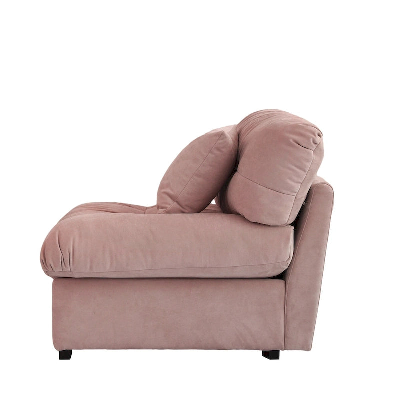 Causeuse 2 places beige / rose / grise avec housse amovible