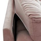 Causeuse 2 places beige / rose / grise avec housse amovible