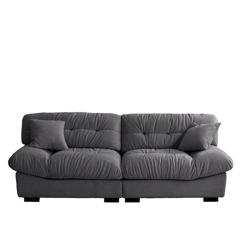 Causeuse 2 places beige / rose / grise avec housse amovible
