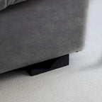 Causeuse 2 places beige / rose / grise avec housse amovible