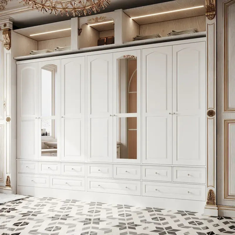 Armoire penderie blanche à portes coulissantes, 1 à 2 personnes
