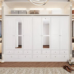 Armoire penderie blanche à portes coulissantes, 1 à 2 personnes