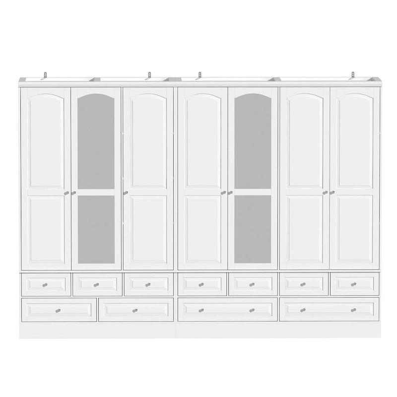 Armoire penderie blanche à portes coulissantes, 1 à 2 personnes