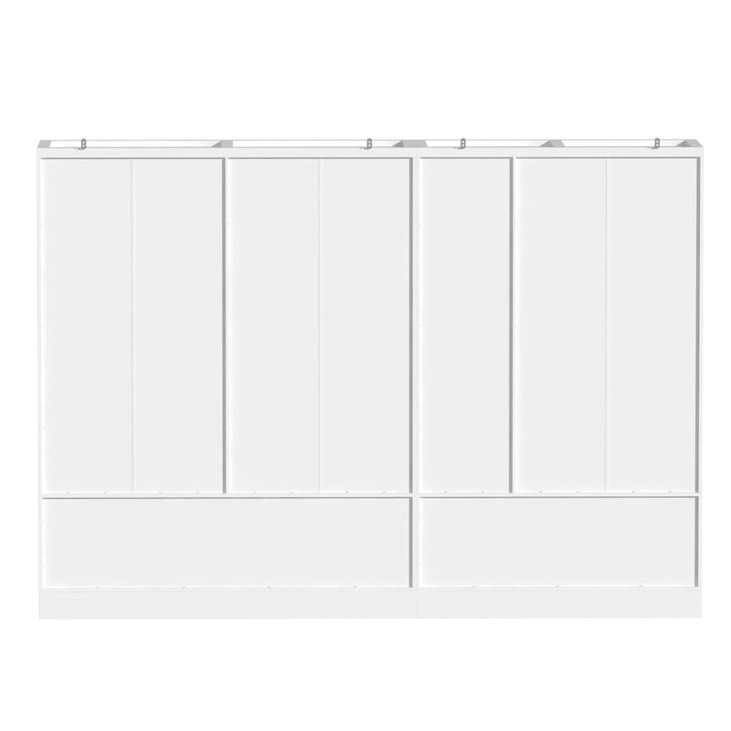 Armoire penderie blanche à portes coulissantes, 1 à 2 personnes