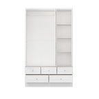Armoire penderie blanche à portes coulissantes, 1 à 2 personnes