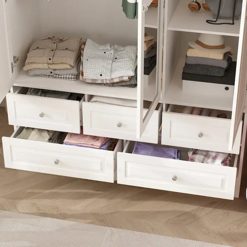 Armoire penderie blanche à portes coulissantes, 1 à 2 personnes