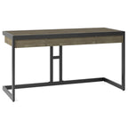 Bureau industriel individuel – Bois d'acacia et cadre en métal, plusieurs coloris