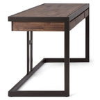 Bureau industriel individuel – Bois d'acacia et cadre en métal, plusieurs coloris