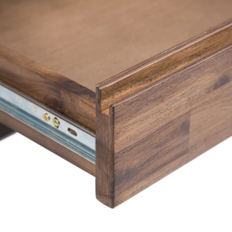 Bureau industriel individuel – Bois d'acacia et cadre en métal, plusieurs coloris