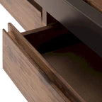 Bureau industriel individuel – Bois d'acacia et cadre en métal, plusieurs coloris