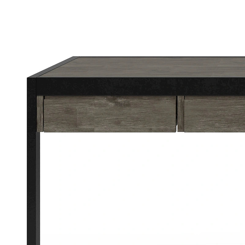 Bureau industriel individuel – Bois d'acacia et cadre en métal, plusieurs coloris