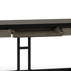Bureau industriel individuel – Bois d'acacia et cadre en métal, plusieurs coloris