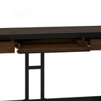 Bureau industriel individuel – Bois d'acacia et cadre en métal, plusieurs coloris