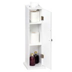 Meuble de rangement de salle de bain blanc mat, 1 porte