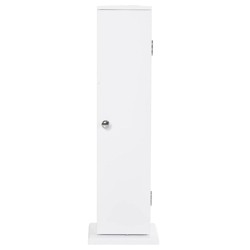 Meuble de rangement de salle de bain blanc mat, 1 porte