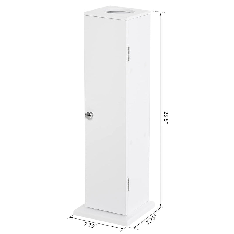 Meuble de rangement de salle de bain blanc mat, 1 porte