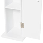 Meuble de rangement de salle de bain blanc mat, 1 porte