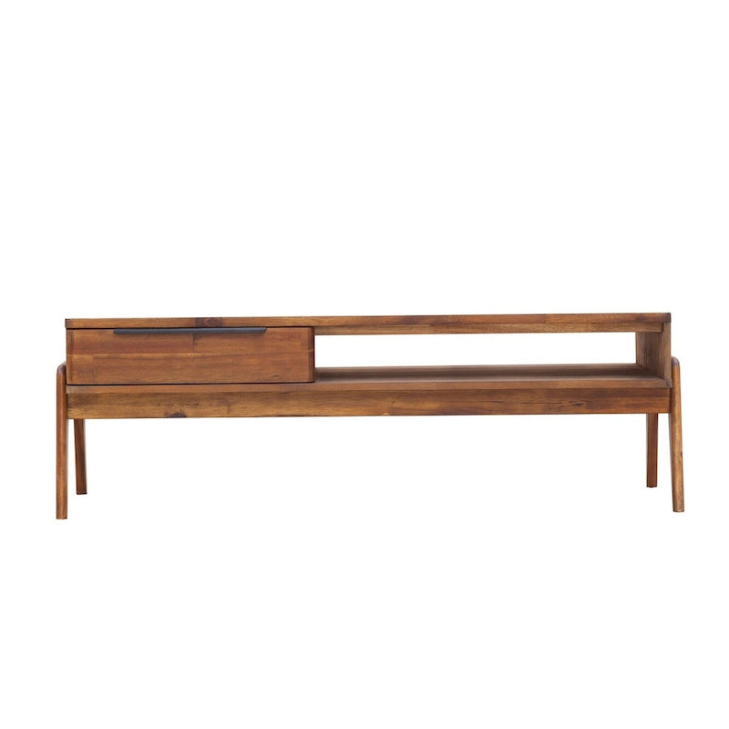 Table basse en acacia marron, style Mid-Century, 1 place