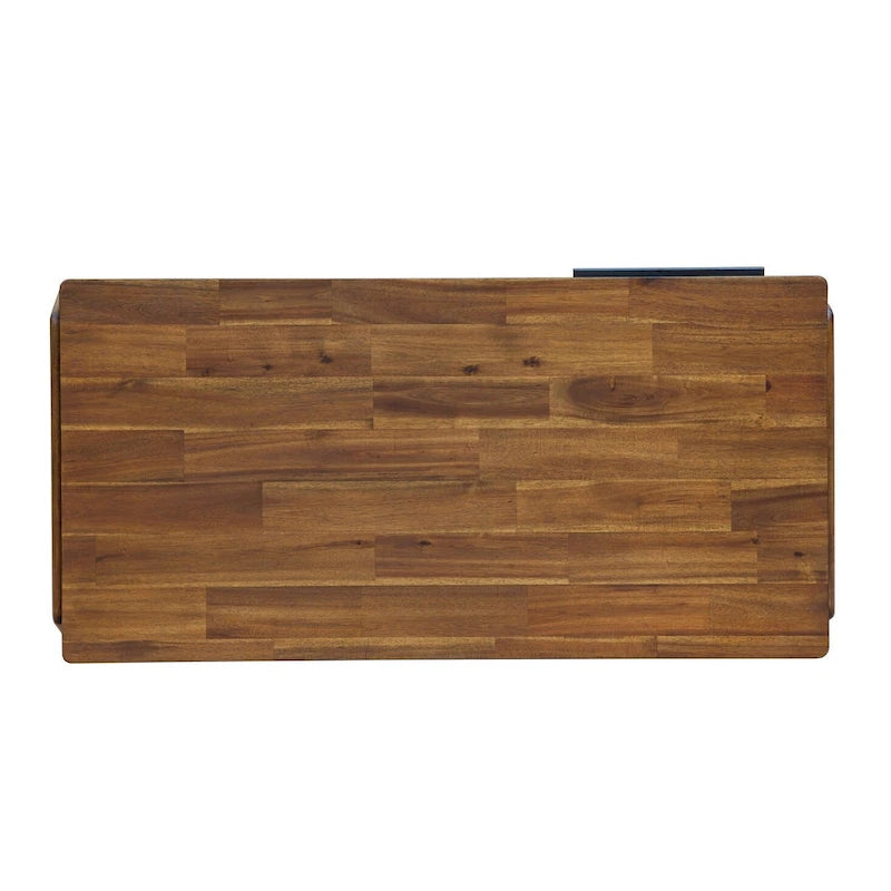 Table basse en acacia marron, style Mid-Century, 1 place