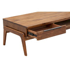 Table basse en acacia marron, style Mid-Century, 1 place