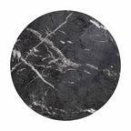 Table d'appoint ronde en marbre noir pour 1 personne