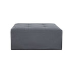 Pouf convertible 4-en-1, Lin, Gris / Crème / Blanc / Noir, Unité et Lot de 2