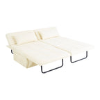 Pouf convertible 4-en-1, Lin, Gris / Crème / Blanc / Noir, Unité et Lot de 2