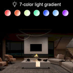 Table Basse Blanche 2 Tiroirs avec Éclairage LED 7 Couleurs – 55.1W