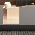 Table Basse Blanche 2 Tiroirs avec Éclairage LED 7 Couleurs – 55.1W