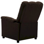 Fauteuil inclinable de massage en tissu marron, 1 place, 29,1" x 39" x 40,2"