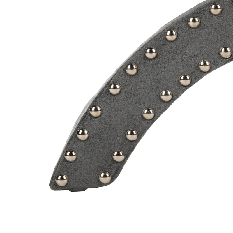 Banc ottoman à piétement en X – Rembourré en lin | Détails cloutés | 1 place | 7 coloris