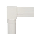 Table basse en pin blanc à pieds fuseau avec étagère inférieure