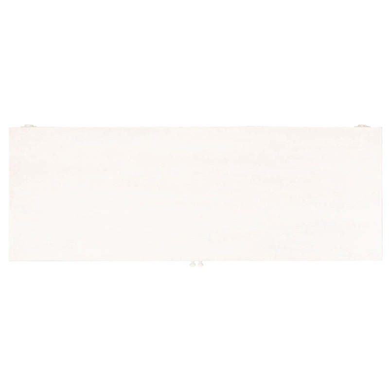 Meuble TV 2 portes 2 étagères en bois de manguier blanchi, 42"L x 15"P x 26"H