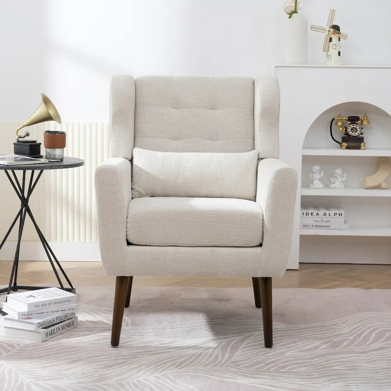 Fauteuil d'appoint rembourré en chenille, une place, 7 coloris