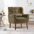 Fauteuil d'appoint rembourré en chenille, une place, 7 coloris