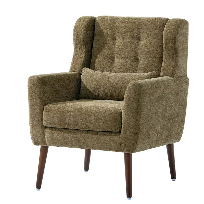 Fauteuil d'appoint rembourré en chenille, une place, 7 coloris