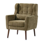 Fauteuil d'appoint rembourré en chenille, une place, 7 coloris