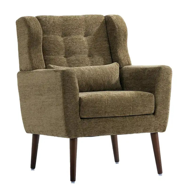 Fauteuil d'appoint rembourré en chenille, une place, 7 coloris