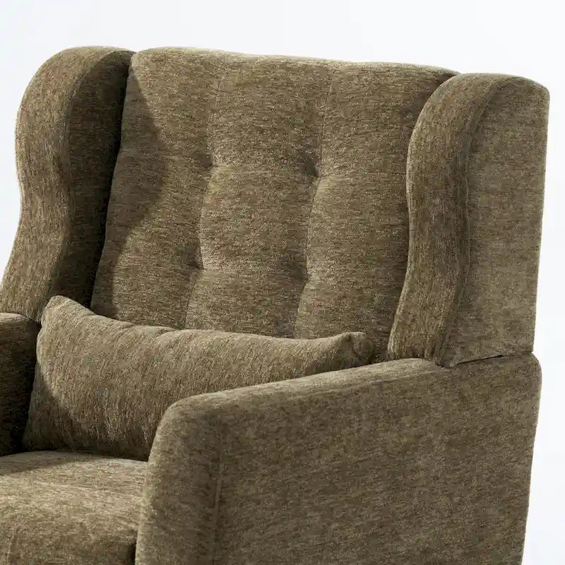Fauteuil d'appoint rembourré en chenille, une place, 7 coloris