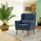Fauteuil d'appoint rembourré en chenille, une place, 7 coloris