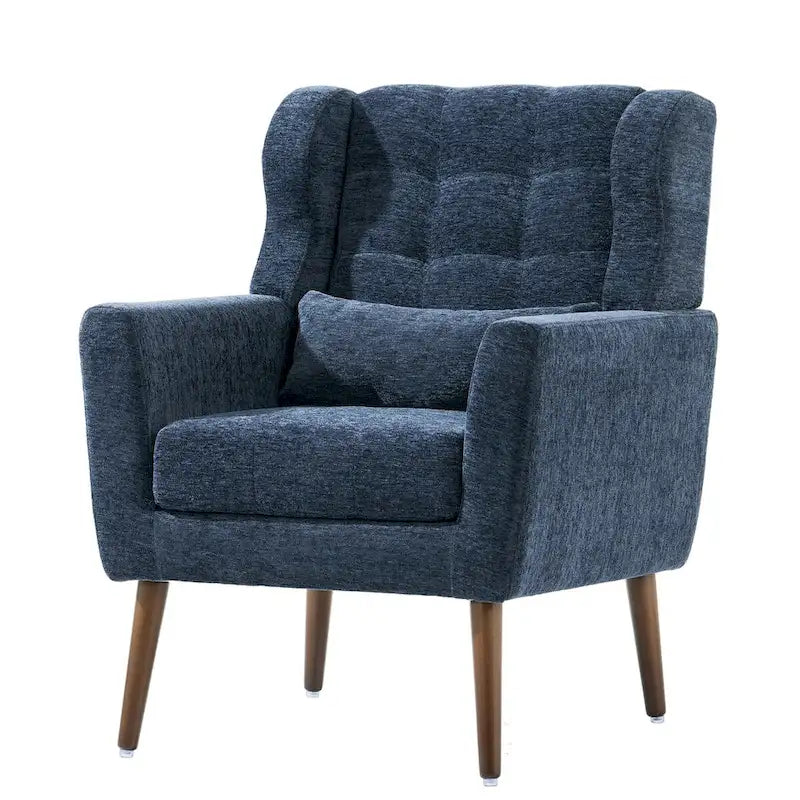 Fauteuil d'appoint rembourré en chenille, une place, 7 coloris