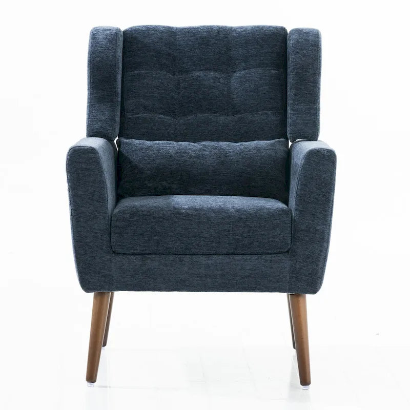 Fauteuil d'appoint rembourré en chenille, une place, 7 coloris
