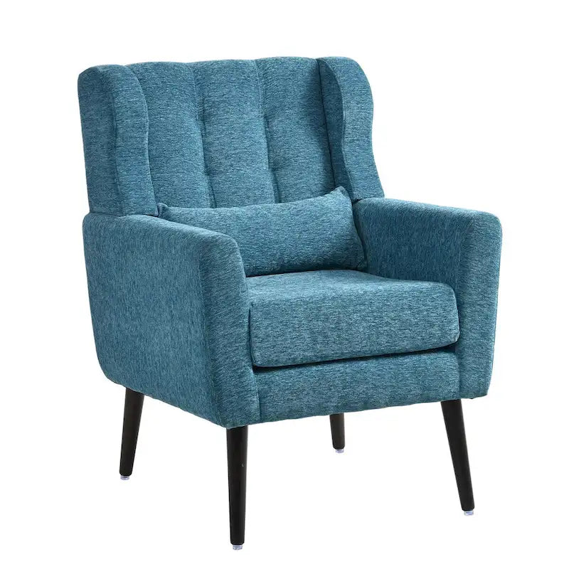 Fauteuil d'appoint rembourré en chenille, une place, 7 coloris