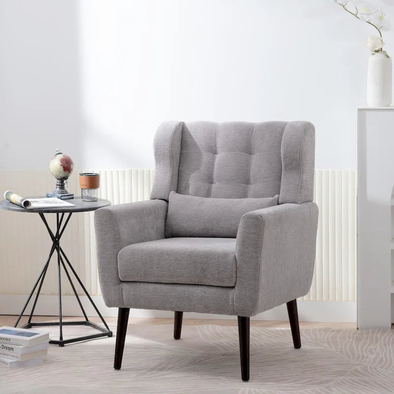 Fauteuil d'appoint rembourré en chenille, une place, 7 coloris