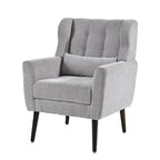 Fauteuil d'appoint rembourré en chenille, une place, 7 coloris